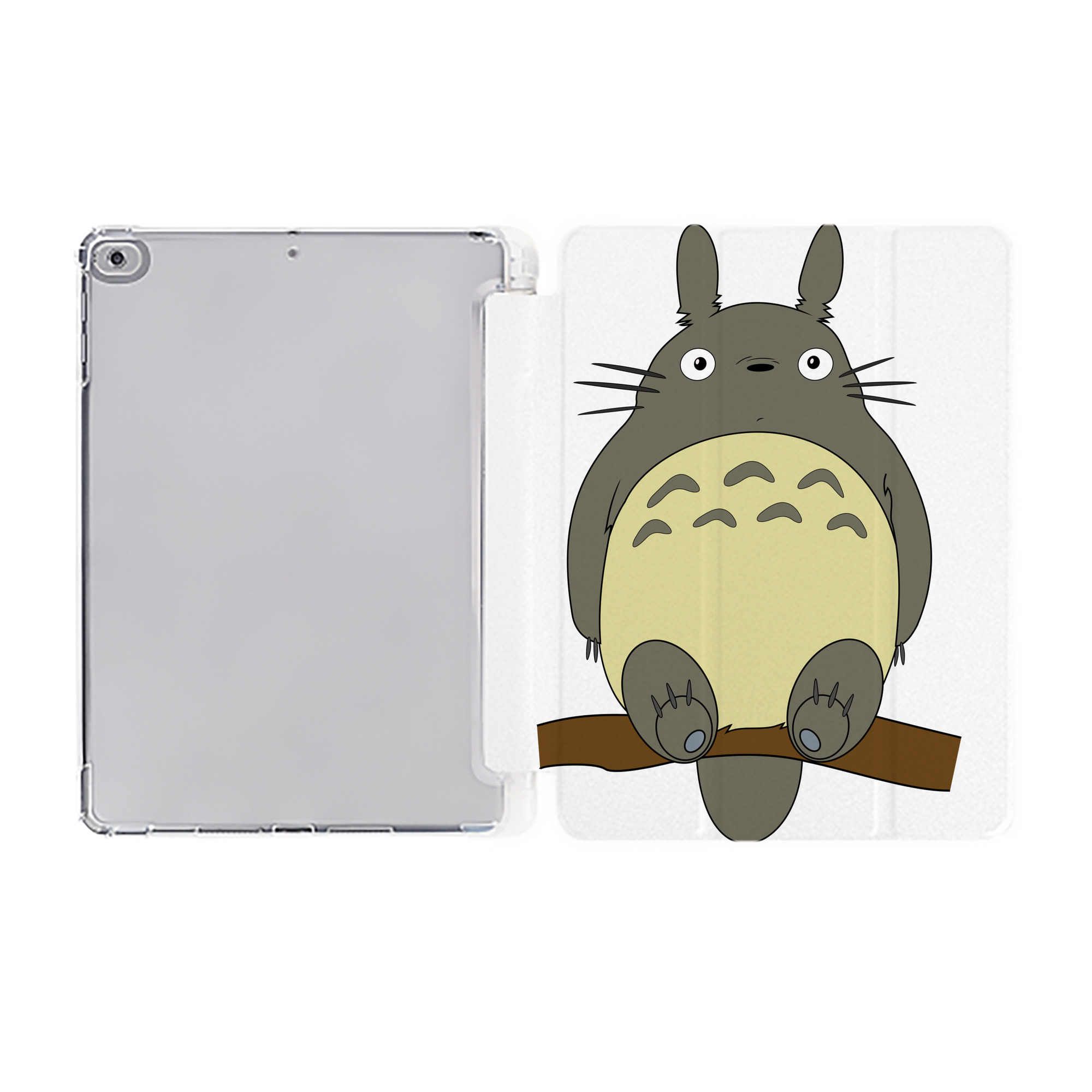 （画像用） となりのトトロ 草壁メイ 草壁サツキ My Neighbor Totoro Satsuki Kusakabe Mei Kusakabe IPad ケース ペン収納付き 三つ折りスタンド PUレザー×シリコン 対応機種9.5/10.5/10.9インチ